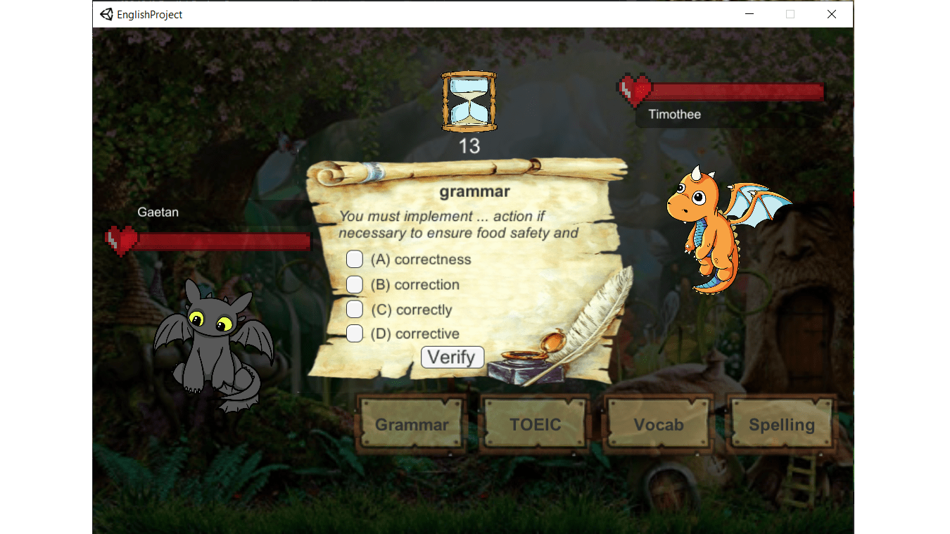 Multiplayer language learning game